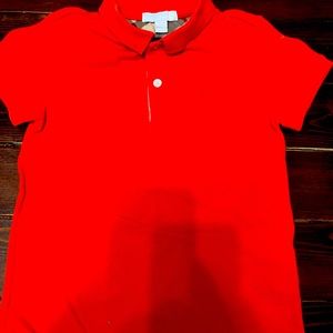 Boys Burberry 6Y Red Polo
